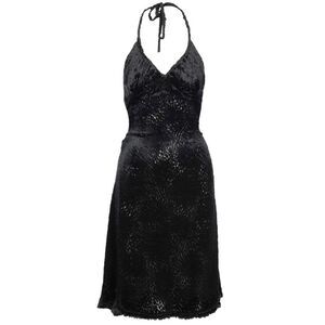 Vivienne Westwood Gold Label Sheer Black Faux Fur Halter Dress